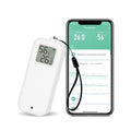 Room Thermometer Indoor, WiFi Humidity Meter with Smart Alert, Data Storage and Calibration, Temperature and Humidity Monitor for Baby Room, Greenhouse, White 1 Pack with Screen