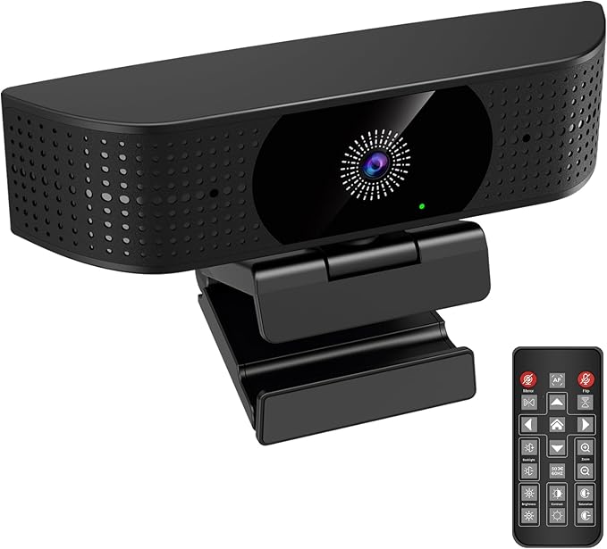 4K Webcam for PC, Ultra HD 4K 12MP Webcam with Dual Noise-Reducing Mics, PDAF Autofocus, Streaming Camera for PC, Mac, Laptop, 81° FOV, Ideal for High-end Business Meeting with Skype, Teams, Zoom