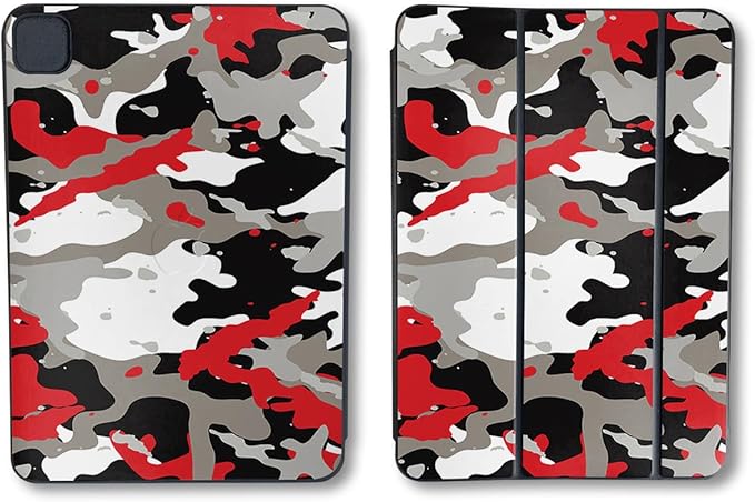 Skin Compatible with Apple Smart Folio for iPad Pro 11-inch (M4/M5) 2025 - Red Camo - Premium 3M Vinyl Protective Wrap Decal Cover | Crafted in The USA by MightySkins