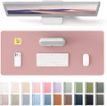 YSAGi Leather Desk Protector, Office Mat, Large Mouse Mat, Non-Slip PU Leather Blotter, Laptop Desk Pad, Waterproof Writing Pad for Office and Home (Pale Mauve, 23.6" x 13.8")