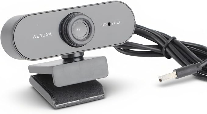 ASHATA 4K Webcam, 2K Video, 2560 x 1440 Resolution, Built-in Microphone, Auto Focus, Plug and Play, Black