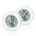 LOFICOPER Mini Digital Thermometer Hygrometer, Wireless Temperature and Humidity Sensor, Indoor Temperature Humidity Gauge with ℃/℉ Switch, Comfort Indicator, for Home, Office, Greenhouse, 2 PCS