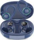 Wireless Earbuds, Bluetooth 5.4 Headphones Sport, Over Ear Buds With ENC Noise Cancelling Mic, 48H, Wireless Earphone With Earhooks, Stereo Deep Bass, IP7 Waterproof Headset for Workout Running, Blue
