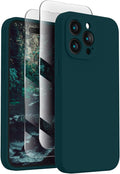 FireNova Designed for iPhone 15 Pro Max Case, Silicone Upgraded [Camera Protection] Phone Case, Soft Anti-Scratch Microfiber Lining Inside, 6.7 inch, Teal
