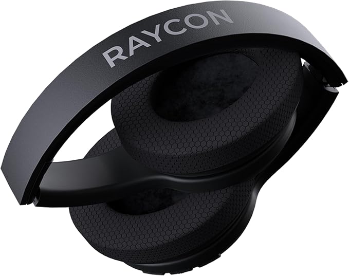 Raycon Fitness Bluetooth Headphones - Over The Ear Running Headphones, Active Noise Cancelling Wireless Headphones + Awareness Mode, Bluetooth Headset with Mic, 45 Hours of Battery Life (Black)