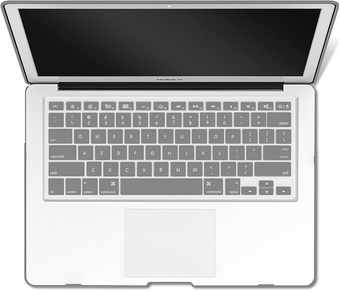 IBENZER Compatible with Old Version MacBook Air 13 Inch Case (2010-2017 Release). Models: A1466 / A1369, Plastic Hard Shell Case with Keyboard Cover for Mac Air 13, Ultra Gray, A13UAGY+1