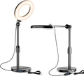 Portable Travel Ring Light for Laptop Zoom Video Conference, 5'' Bright Circle Light with Extendable Stand, Small Halo Lighting with Phone Holder for Video Recording Live Stream Facetime Photography