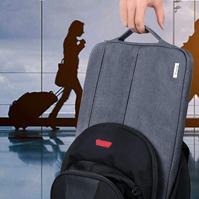 Voova Laptop Sleeve Carrying Case 15.6 16 Inch,Slim Computer Cover Bag Compatible with MacBook Pro 15/16, Dell xps 15,15-16 Inch HP Dell Asus Acer Laptop, Dark Grey