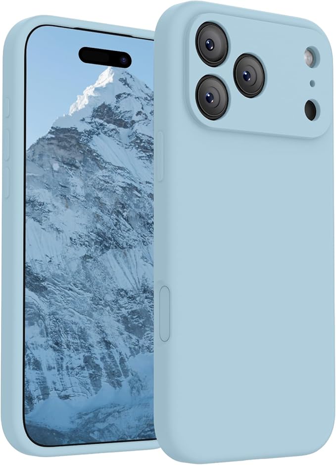 FireNova Magnetic for iPhone 17 Pro Max Case, Compatible with MagSafe, [Integrated Silicone Camera Control Button] [Camera Protection] Anti-Scratch Microfiber Lining Phone Case, 6.9", Sky Blue