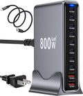 800W USB C Charger Block, Multi-port Fast USB Charging Station Dual PD 140W GaN Ⅲ Charging Station For Multiple Devices, Laptop Charger Adapter Compatible with MacBook, DELL, iPad, iPhone, Samsung etc