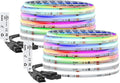 BTF-LIGHTING FCOB COB LED Strip Light IP66, WS2814 Smart IC RGBW 6000K Color Chasing Light, UL Listed DC24V 32.8FT 784LEDs/m High Density 10mm Width for Home Party DIY Decor(No Adapter or Controller)