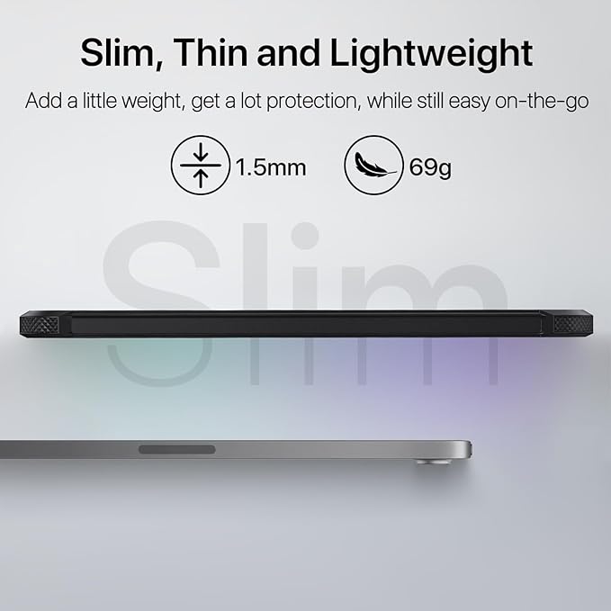Case for iPad mini A17 Pro, iPad mini 6 case, Compatible with Magsafe, Clear Back with TPU Frame, Slim Lightweight Protective Case for 8.3“ iPad mini (Black)