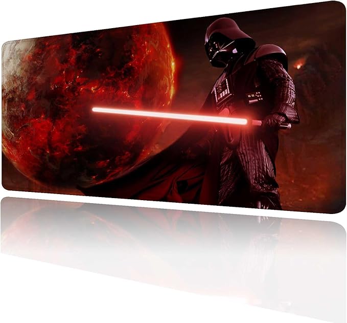 Large Gaming Mouse Pad Red Custom Mouse Pads,Mousepad with Anti-Slip Rubber Base and Stitched Edges Mouse Mat,Big Desk Pad for Computer Keyboard,Office Desk Mat for Desktop,31.5x15.7 Inches