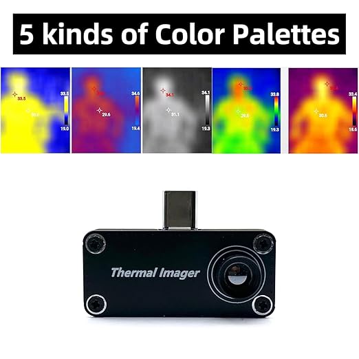 TIOP01 Portable Infrared Thermal Imaging Camera IR Imager USB Type-C for Android Phone,-20℃-1000℃,32 X 32 Resolution