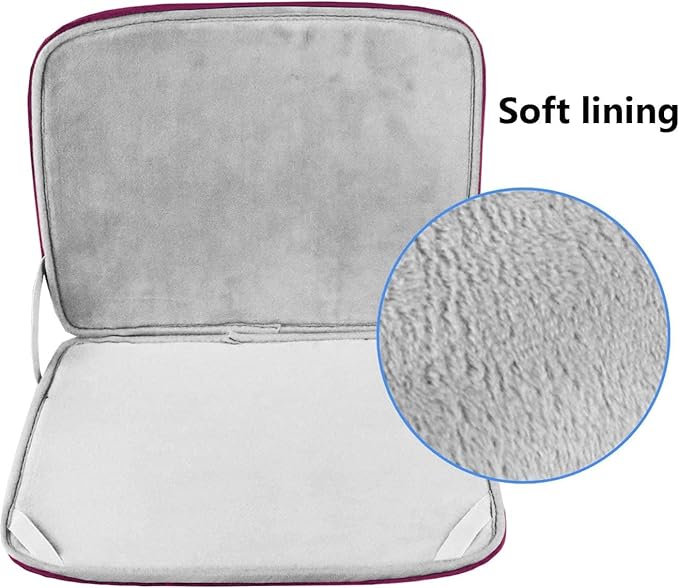 Laptop Case 14 inch, Shockproof Protective Computer Sleeve Flip Case Briefcase Carrying Bag Compatible with 14" HP, Lenovo, Asus, Acer, Notebook, Rose Red