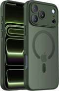 Symcele Designed for iPhone 17 Pro Max Case, Compatible with MagSafe, [Camera Protection] [15FT Military Drop Protection] Shockproof Translucent Matte Anti-Slip Phone Case, 6.9", Alpine Green