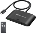 Cable Matters 20Gbps USB C Switch for 2 Computers, Up to 8K@30Hz on Windows, 4K@60Hz on macOS, 140W PD, for Sharing a USB-C/Thunderbolt 4 Monitor or Dock (Not Work with Captive Cable Docks), Black