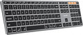 ProtoArc Backlit Wireless Keyboard for Mac, K110-A Aluminum Full Size Ultra Slim Bluetooth Keyboard for iPad, Multi-Device, Low Profile, Rechargeable, for MacBook Pro/Air, iMac, Mac mini, Space Gray