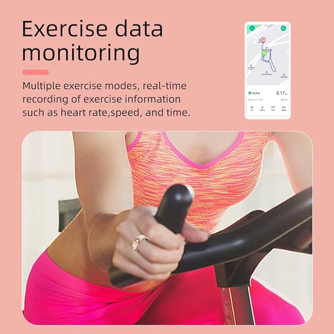 Smart Ring for Men & Women, Fitness and Health Tracker with Sleep Monitoring, Steps Counting, Daily Wellness Insights, IP68 Waterproof, No Subscription, Compatible with App (Rose Gold, 7)