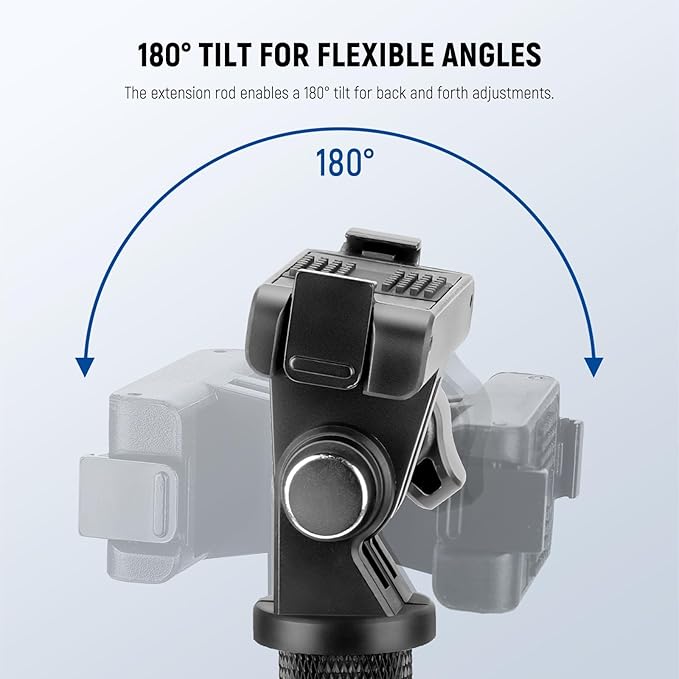 NEEWER Extension Rod Kit Compatible with DJI OSMO Action 5 Pro 4 3 GoPro Insta360 AKASO, 27.8" Invisible Selfie Stick, Action Camera Adapter & Magnetic Quick Release Mount for Video Recording, GP-86