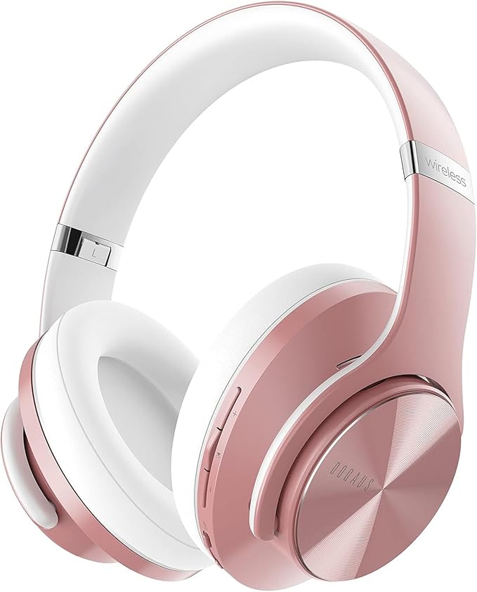 DOQAUS Bluetooth Headphones Over Ear, 90H Playtime, 3 EQ Modes, HiFi Audio, ENC Mic, Reinforced Durable Frame & Soft Earpads for Extended Wear, Phone, PC, Travel
