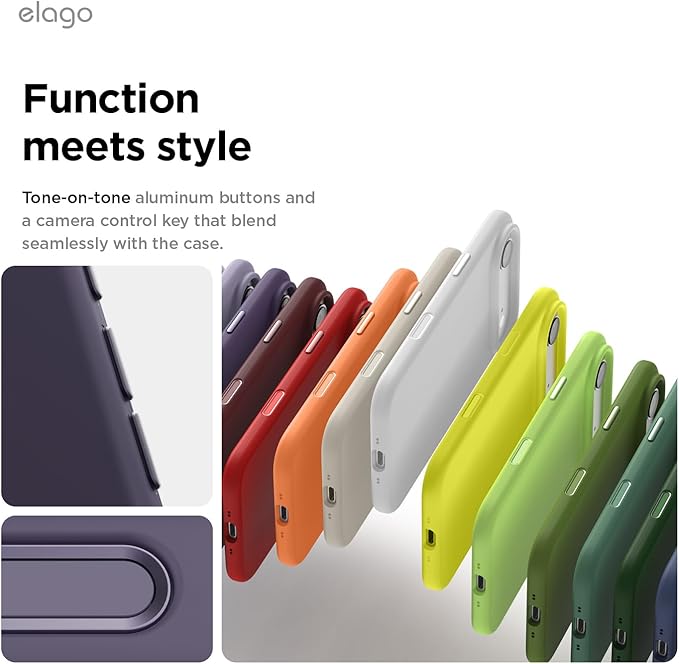 elago for iPhone Air Case, Premium Magnetic Silicone Case, Compatible with MagSafe, Liquid Silicone Material, Protective Cover, Shockproof, Slim Phone, 6.5 inch (Deep Purple)