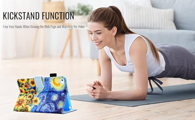 for iPad 9.7 inch Case iPad 6th/5th Generation Case 2018 2017, PU Leather Folio Stand Cute Protective Cover for iPad 9.7 inch/Pro 9.7/Air 2/Air 1, Auto Sleep/Wake, Starry Night
