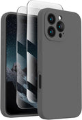 FireNova Designed for iPhone 16 Pro Max Case, Silicone Upgraded [Camera Protection] Phone Case, Soft Anti-Scratch Microfiber Lining Inside, 2024, Space Gray