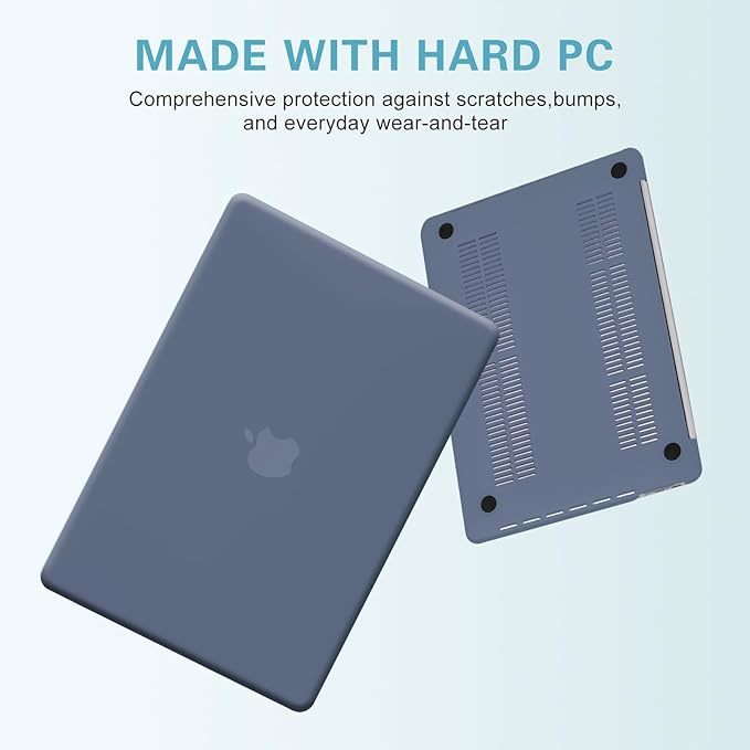 Funut for MacBook Air 13 inch Case 2022 2021 2020 2019 2018 Release M1 A2337/A2179/A1932, MacBook Air 2020 Case, Plastic Hard Shell Cover & Keyboard Cover for Mac Air 13.3 inch, Purple
