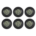 6-Pack Mini Hygrometer Thermometer Digital LCD Monitor Indoor/Outdoor Humidity Meter Gauge Temperature for Humidors Home Greenhouse Babyroom Reptile Incubator