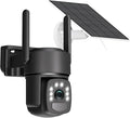 Solar Security Cameras Wireless Outdoor, Solar-Powered, No Subscription,Home Security Cameras with 4MP Color Night Vision, Auto Tracking, Pan & Tilt, Spotlight & Siren, 2.4 & 5G WiFi