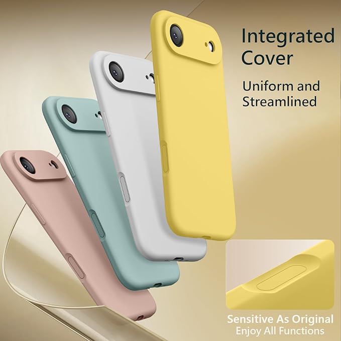 FireNova Magnetic for iPhone Air Case, Compatible with MagSafe, [Integrated Silicone Camera Control Button] [Camera Protection] Microfiber Lining Phone Case for iPhone 17 Air, 6.5", Yellow