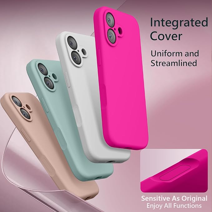 FireNova Magnetic for iPhone 17 Case, Compatible with MagSafe, [Integrated Silicone Camera Control Button] [Camera Protection] Anti-Scratch Microfiber Lining Phone Case, 6.3", Hot Pink