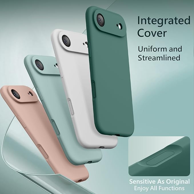 FireNova Magnetic for iPhone Air Case, Compatible with MagSafe, [Integrated Silicone Camera Control Button] [Camera Protection] Microfiber Lining Phone Case for iPhone 17 Air, 6.5", Midnight Green