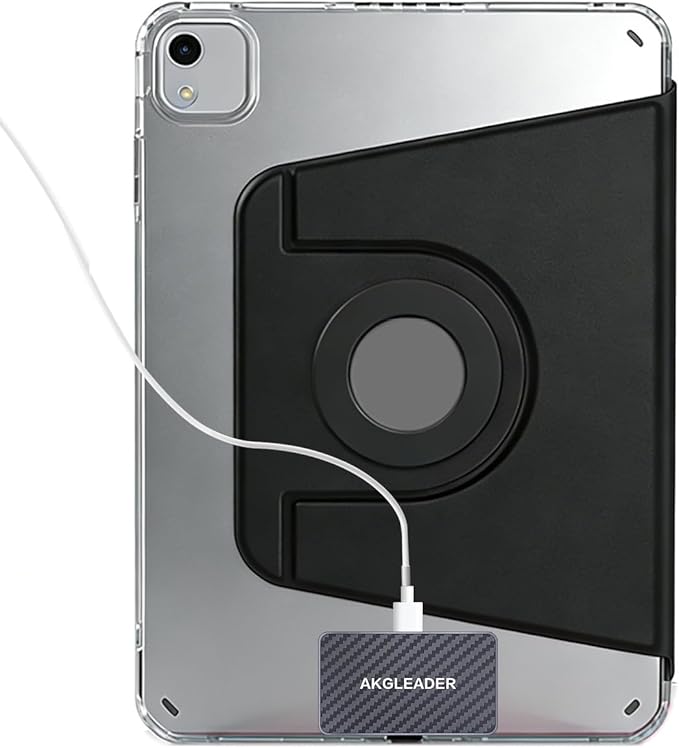 Magnetic Case for iPad Air M3/M2 13 Inch & iPad Pro 12.9 (3-6th Gen) 2022/2021/2020/2018, Protective Cover with Removable Degree Rotating Slim Hold Stand, Black