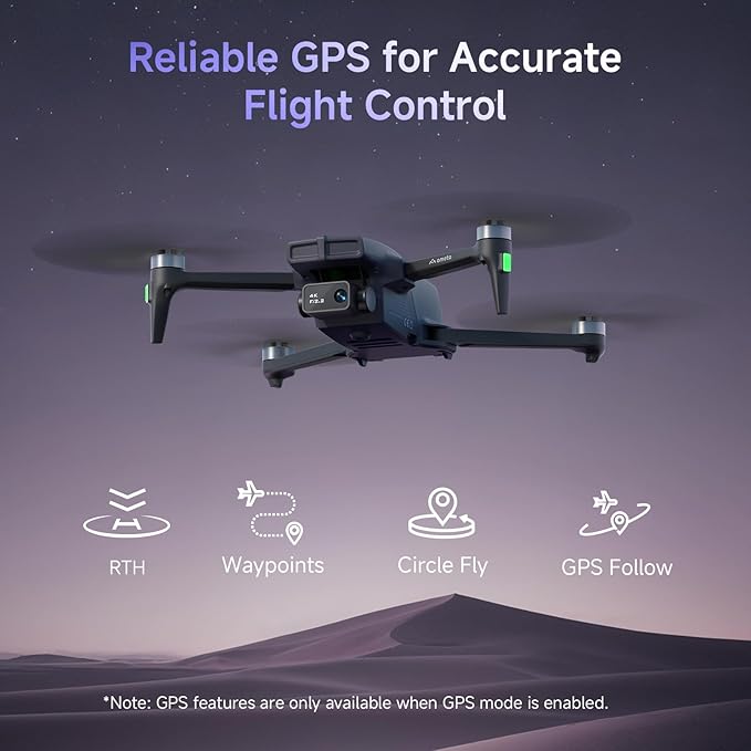Ameta Drones with Camera for Adults 4k UHD, S20 Pro GPS Drone for Adults Beginners with 50 Mins Long Flight, Brushless Motor, Altitude Hold, Cool Toys Gifts for Men Boys(Under 249G)