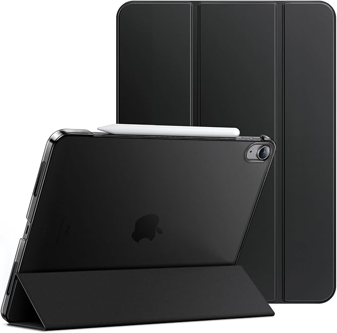 JETech Case for iPad Air 13-Inch M4/M3/M2 (2026/2025/2024), Slim Stand Hard Back Shell Smart Cover with Auto Wake/Sleep (Black)