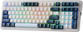 Redragon K686 PRO 98 Keys Wireless Gasket RGB Gaming Keyboard, 3-Mode Win/Mac Mechanical Keyboard w/5-Layer Noise Dampening, Dedicated Knob Control & Hot-Swap in Linear Red Switch, Blue Himmel Color