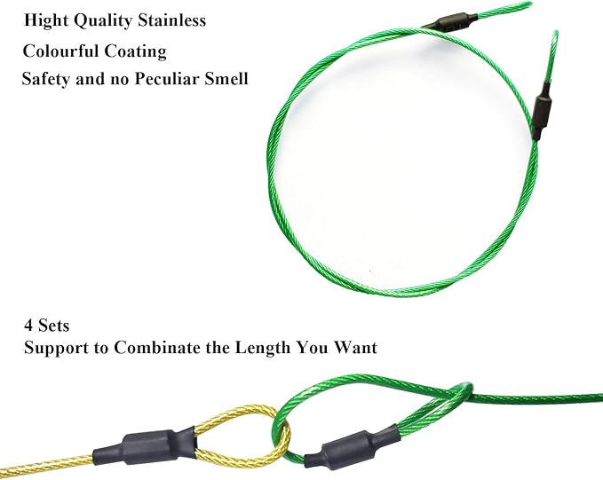 Camera Safety Tether, Stainless Steel Cable Wire Colorful Coating Lanyard with Hook Carabiner Clip for GoPro Hero 9 8 7 6 5 4 3 Session DJI Osmo Action and Other Action Camera