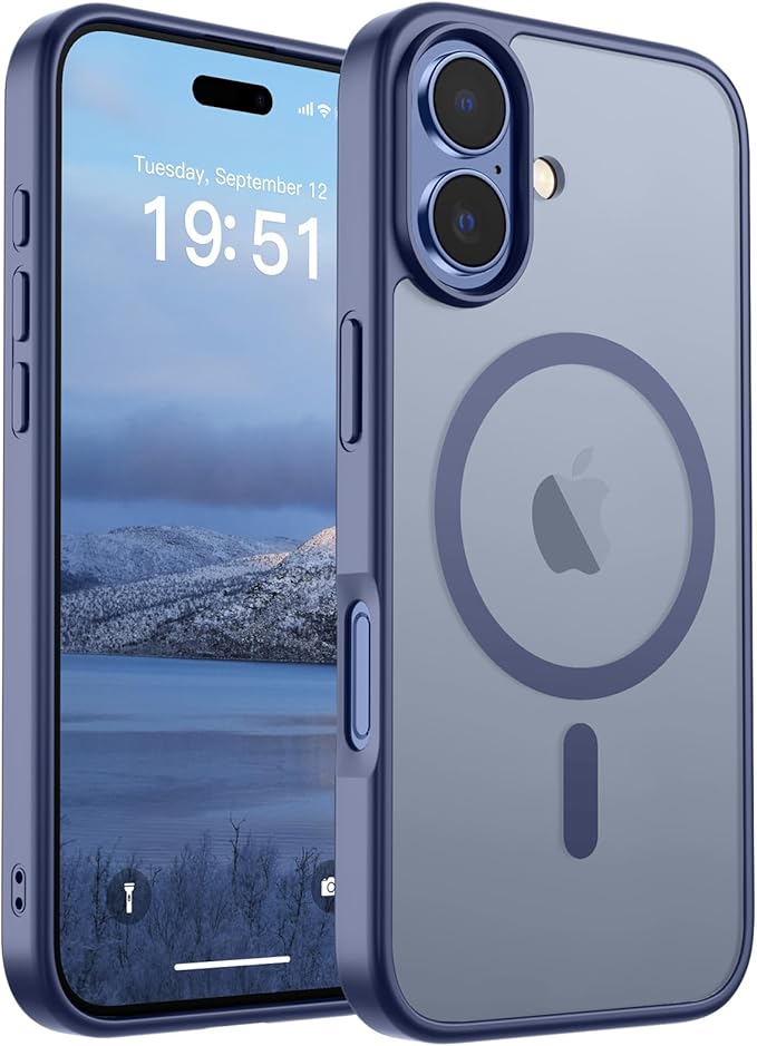 SUPFINE Magnetic for iPhone 17 Case (Compatible with MagSafe)(Military Grade Drop Protection) Translucent Matte Shockproof with Anti-Fingerprint Phone Cover,Lavender Gray