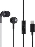 Amazon Basics Wired Earbuds with Microphone, in-Ear Headphones, USB-C, 4.2 ft Cable, S/M/L Ear Tips, Black