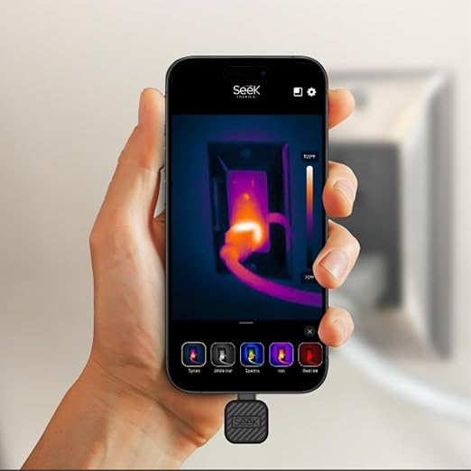 Seek Thermal - Nano 200 Thermal Camera for Apple iOS with USB-C Connector, iPhone Thermal Camera, High Resolution 200 X 150 Thermal Imager, 25hz Imaging Frame Rate, -4°F~626°F, iPhone 15 & 16