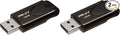 PNY 128GB Attaché 4 USB 2.0 Flash Drive, Black (Pack of 2)