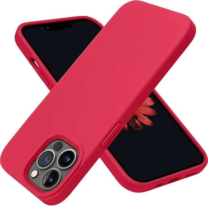 OTOFLY Designed for iPhone 13 Pro Max Case, Silicone Shockproof Slim Thin Phone Case for iPhone 13 Pro Max 6.7 inch (Red)