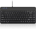 Perixx PERIBOARD-409U Wired USB Mini Keyboard, Black, US English Layout