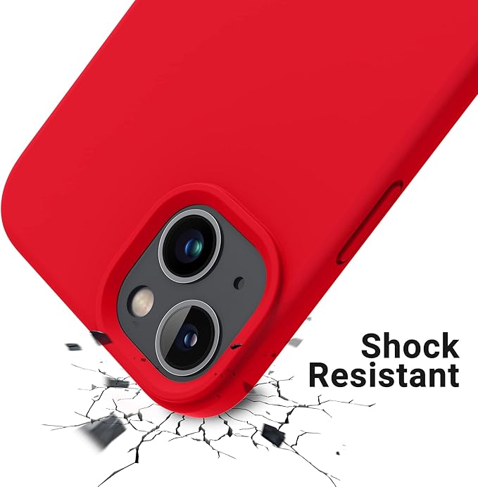 OTOFLY Designed for iPhone 14 Plus Case, Silicone Shockproof Slim Thin Phone Case for iPhone 14 Plus 6.7 inch （Red）