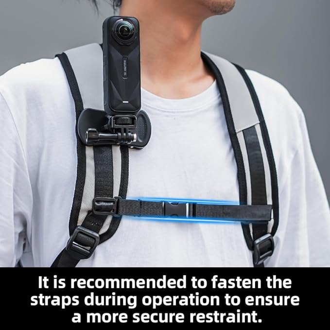 Insta360 X5 Backpack Clip Mount, 1/4" Quick Release 360° Adjustable Backpack Camera Clip Mount, 1/4" Bag Belt Holder Compatible with Insta360 X5/X4/X3/ One R/Go 2 and More Action Camera