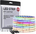 BTF-LIGHTING FCOB COB LED Strip Light IP66, WS2814 Smart IC RGBW 3000K Color Chasing Light, UL Listed DC24V 24FT 784LEDs/m High Density 10mm Width for Home Party DIY Decor(No Adapter or Controller)