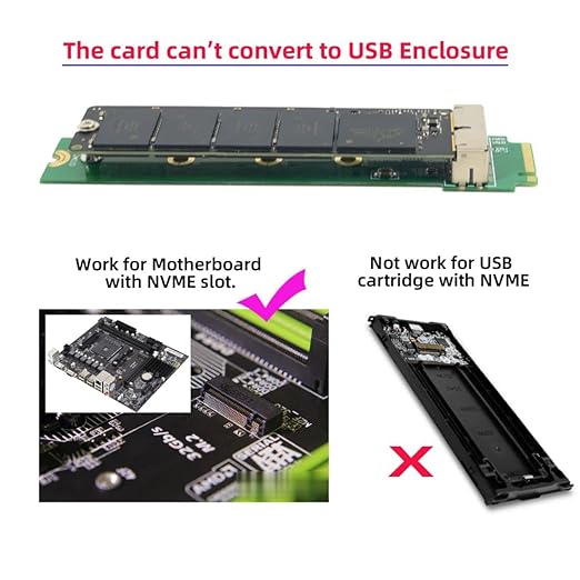 chenyang 12+16Pin MAC SSD to Motherboard M.2 NVME NGFF M-Key Convert Adapter Card for 2013 2014 2015 A1493 A1502 A1465 A1466 MAC Pro Air SSD