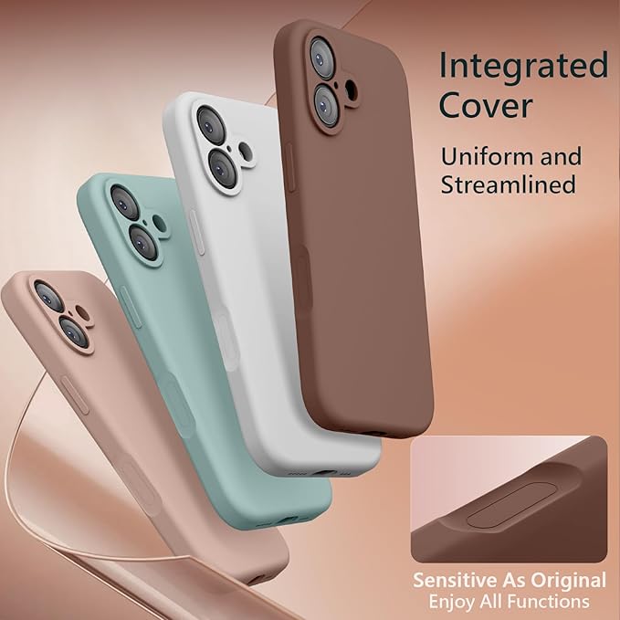 FireNova Magnetic for iPhone 17 Case, Compatible with MagSafe, [Integrated Silicone Camera Control Button] [Camera Protection] Anti-Scratch Microfiber Lining Phone Case, 6.3", Light Brown